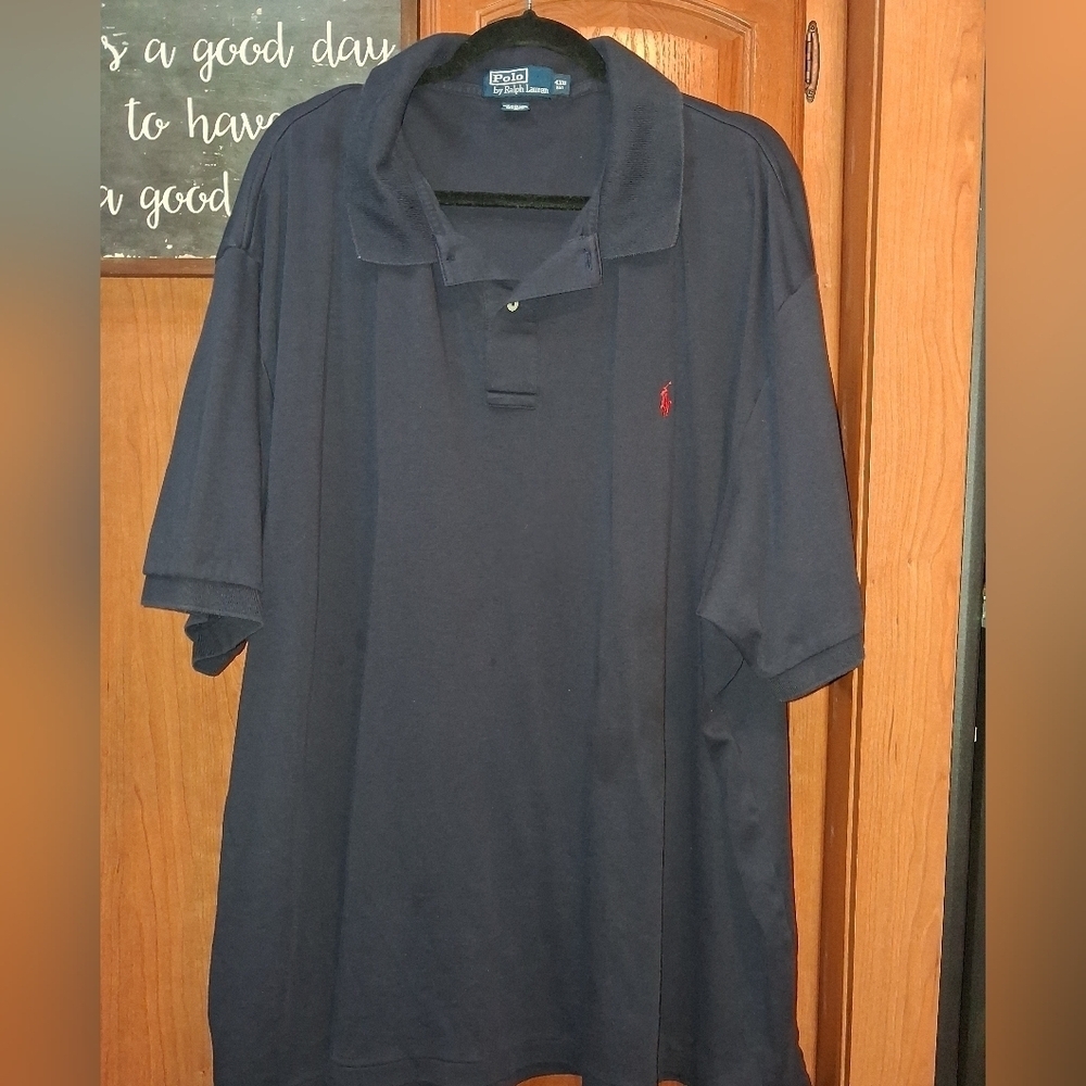 Polo by Ralph Lauren Men's Dark Blue Polo Shirt In A Size 4XB. Preppy
